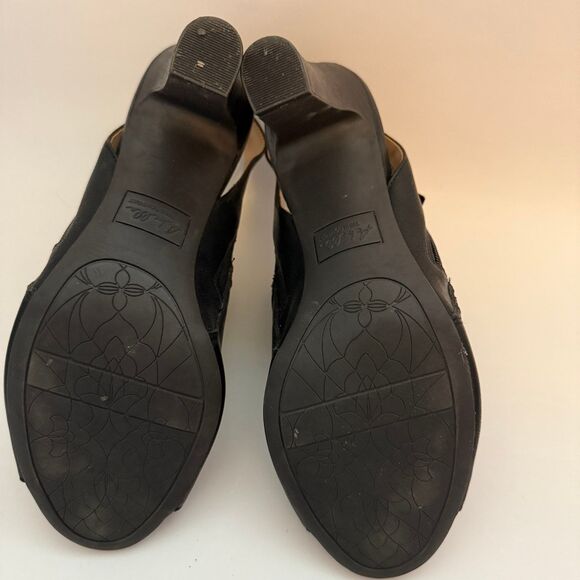 Abella Celia True Comfort Open Toe Sandals Black Block Heel Women's 8.5M - Picture 8 of 9